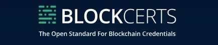 Blockcerts logo: the open standard for blockchain credentials