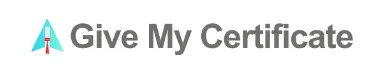 Logo of the Give My Certificate platform