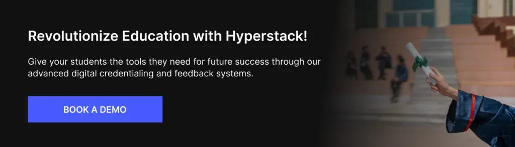 Banner reading Revolutionize Education with Hyperstack, with a Book a Demo button